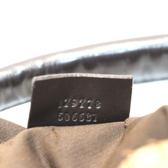 Gucci Horsebit Drawstring Hobo Canvas Leather Trim - Brown - Picture 14 of 16